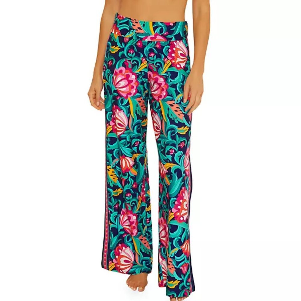 NWT Trina Turk India Garden Swim Bach Pant Cover Up